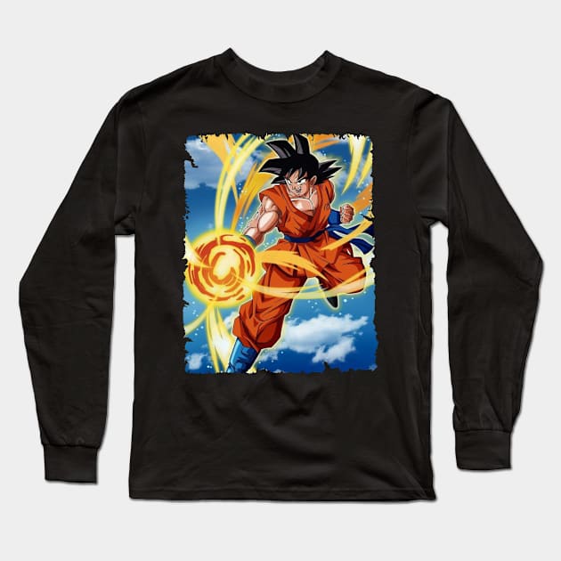 SON GOKU MERCH VTG Long Sleeve T-Shirt by funnymushroomz